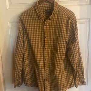 Woolrich Men's Tan Checkered Shirt